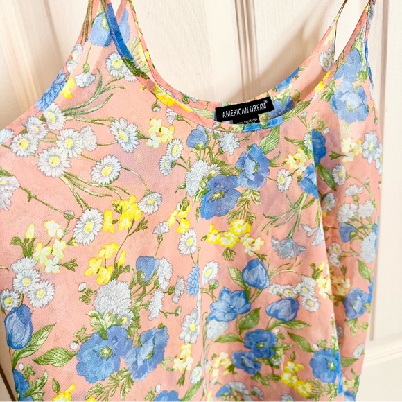 Pink and blue floral American dream cami - Picture 2 of 4
